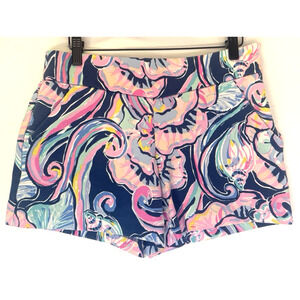 LILLY PULITZER Makenna Ponte Short Nauti Navy Size 2 Resort Beach Preppy Sirens